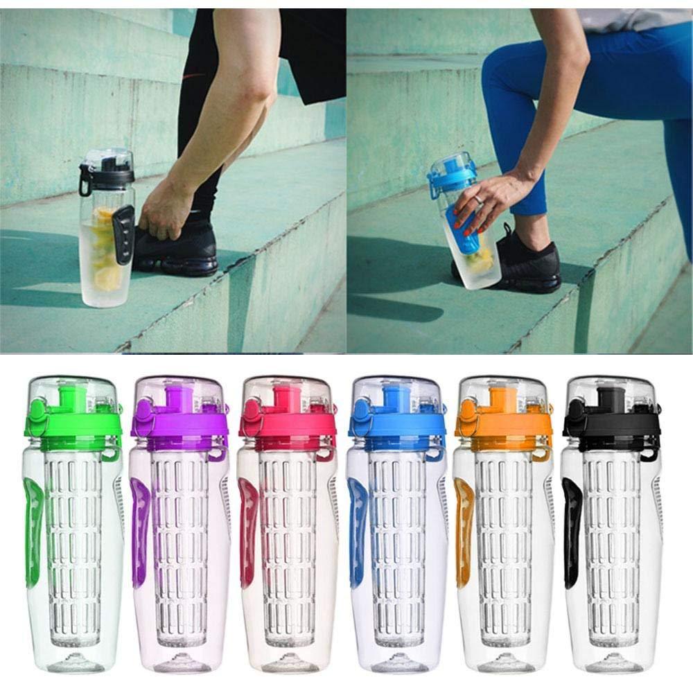 32oz Fruit Infuser Water Bottle – BPA-Free Plastic Sports Bottle with Removable Infuser