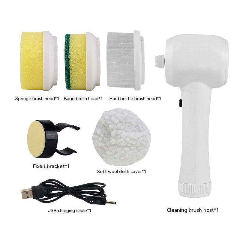 4-in-1 Electric Spin Scrubber – Handheld Cordless Cleaning Brush for Home