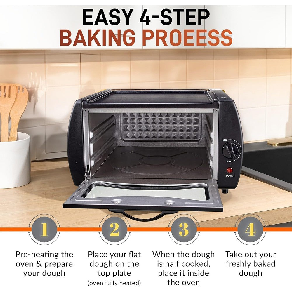 2100W Electric Mini Oven – Multi-Function Pizza, Naan & Bread Maker for Chapati, Roti & Baking