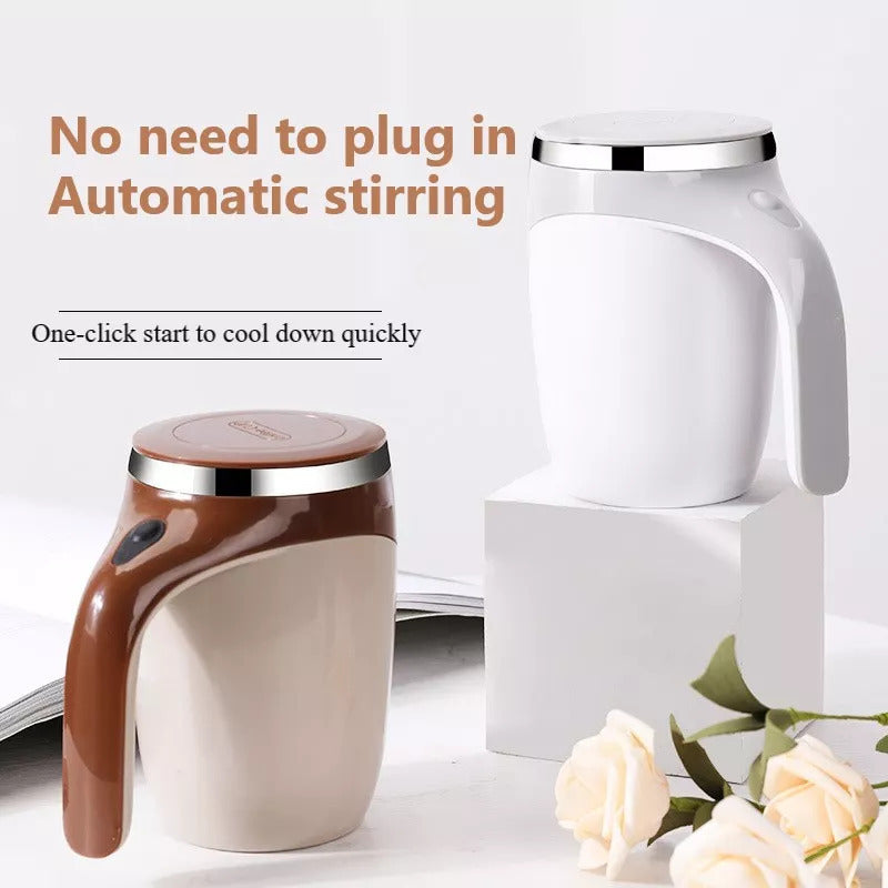 Rechargeable Electric Self-Stirring Mug | Automatic Magnetic Coffee Cup for Milk, Tea & Shakes