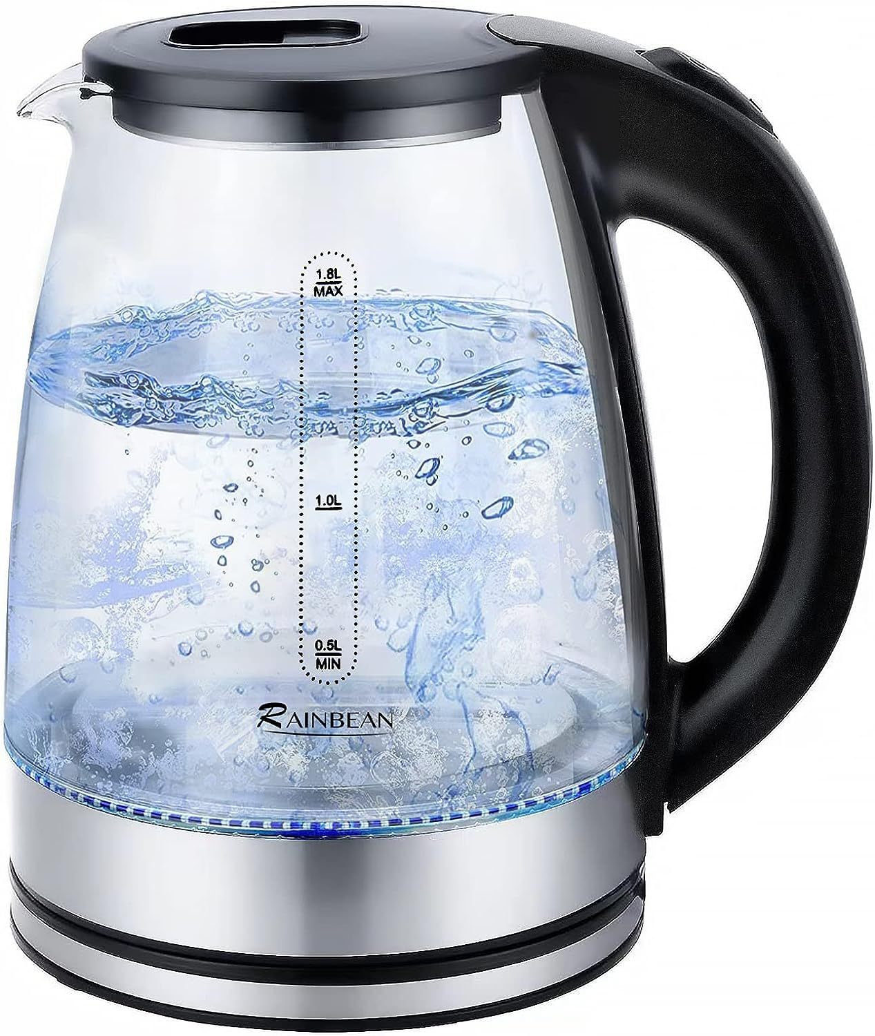 Boil Smarter – 1.8L Glass Electric Kettle with LED Glow & Auto Shut-Off Safety