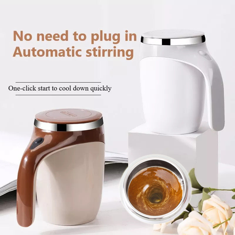 Rechargeable Electric Self-Stirring Mug | Automatic Magnetic Coffee Cup for Milk, Tea & Shakes